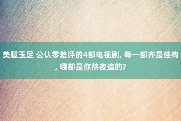 美腿玉足 公认零差评的4部电视剧, 每一部齐是佳构, 哪部是你熬夜追的?